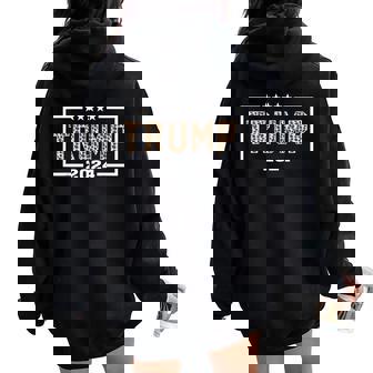 Trump 2024 Leopard Print For Women Women Oversized Hoodie Back Print - Thegiftio UK