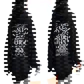 This Girl Loves Country Music Fans Country Music Lovers Women Oversized Hoodie Back Print - Monsterry