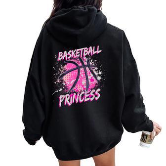Girls Basketball Princess Women Oversized Hoodie Back Print - Thegiftio UK