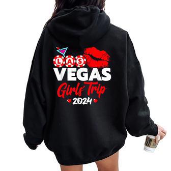 Girls Trip Vegas Las Vegas 2024 Vegas Girls Trip 2024 Women Oversized Hoodie Back Print | Seseable UK