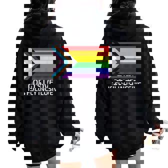 God's Love Is Fully Inclusive Lgbtqia Gay Pride Christian Women Oversized Hoodie Back Print - Thegiftio UK