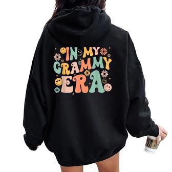 In My Grammy Era For Grandma Mother's Day Baby Announcement Women Oversized Hoodie Back Print - Thegiftio UK