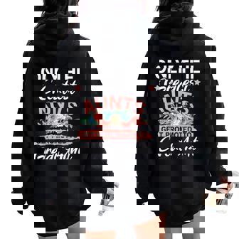 Greatest Aunts Get Promoted To Great Aunt Women Oversized Hoodie Back Print - Monsterry