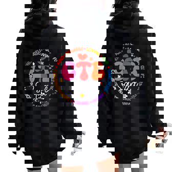 Groovy Cte Squad Teacher Back To School Teachers Students Women Oversized Hoodie Back Print - Thegiftio