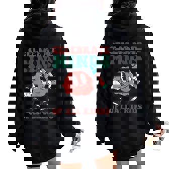 Groovy Neurodiversidad Autismo Celebra Mentes De Todo Tipo Women Oversized Hoodie Back Print - Regaloses