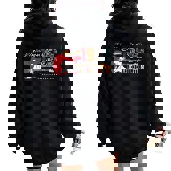 Guitarra De Cumpleañosintage 1958 Edición Limitada Para Hombre Y Women Oversized Hoodie Back Print - Regaloses