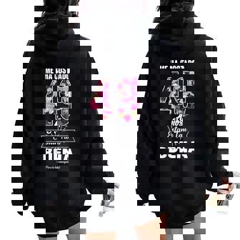 Me Ha Costado 49 Años Frase Divertida Para Cuello Women Oversized Hoodie Back Print - Regaloses