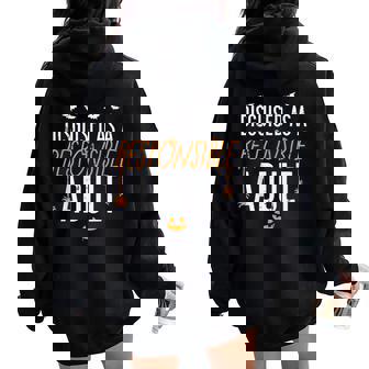 Halloween Disguised As Responsible Adult Costume Women Women Oversized Hoodie Back Print | Mazezy