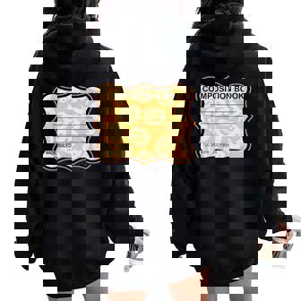Halloween Teacher Composition Book Notebook Costume Women Oversized Hoodie Back Print - Seseable