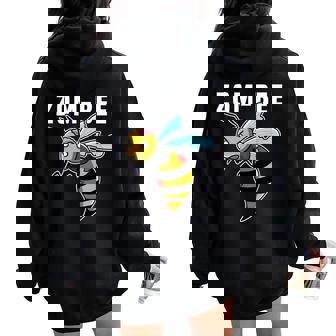 Halloween Zom Bee For A Beekeeper Women Oversized Hoodie Back Print - Monsterry