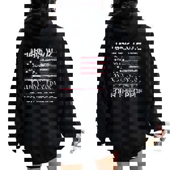 Harris Waltz 2024 For The People Kamala Harris Tim Waltz Women Oversized Hoodie Back Print | Mazezy