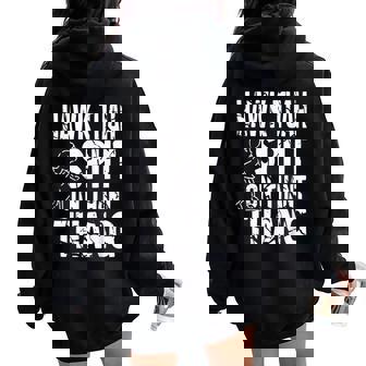 Hawk Tuah Sputa Su Quel Memeirale Di Thang Hawk Tuah Girl Felpa con cappuccio oversize da donna con stampa posteriore - Novitaregali