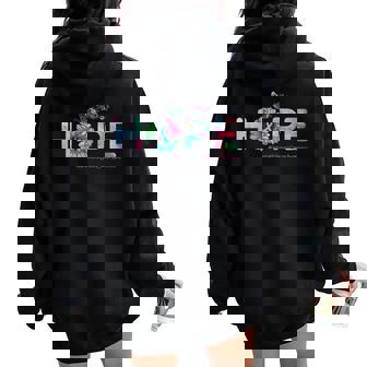 Hope Butterfly Metastatic Breast Cancer Awareness Women Oversized Hoodie Back Print - Monsterry