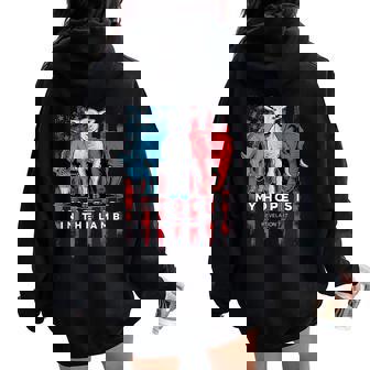 My Hope Is In The Lamb Christian Jesus God Donkey Elephan Women Oversized Hoodie Back Print | Mazezy