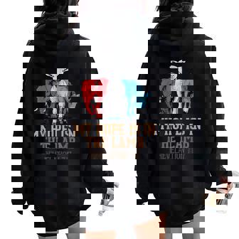 My Hope Is In The Lamb Scripture Elephant Donkey Women Oversized Hoodie Back Print - Thegiftio