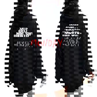 Short Horror Story Monday Bad Mood Women Oversized Hoodie Back Print - Monsterry