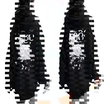 Horse Cosplay Ghost Boo Horse Ghost Halloween Women Oversized Hoodie Back Print | Seseable CA