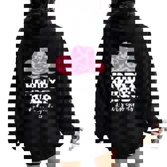 Howdy Hoe Howdy Cowgirl Lets Go Girls Howdy Hoes Women Oversized Hoodie Back Print | Mazezy