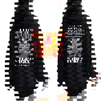 I'm The Great Grandma Turkey Turkey Thanksgiving Women Oversized Hoodie Back Print - Monsterry