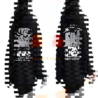 I'm Just Here For The Boos Cute Halloween Boo Crew Vibes Women Oversized Hoodie Back Print - Monsterry