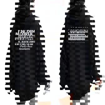 I'm Not Drunk I Have Parkinson's Pakinson's Awareness Women Oversized Hoodie Back Print | Seseable UK