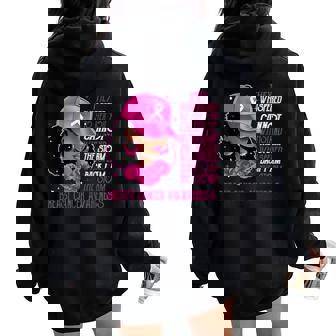 I'm The Storm Black Breast Cancer Survivor Pink Ribbon Women Oversized Hoodie Back Print - Thegiftio UK