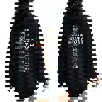 Isaiah 41 10 Do Not Fear Faith Christian Bible Camo Flag Women Oversized Hoodie Back Print - Monsterry