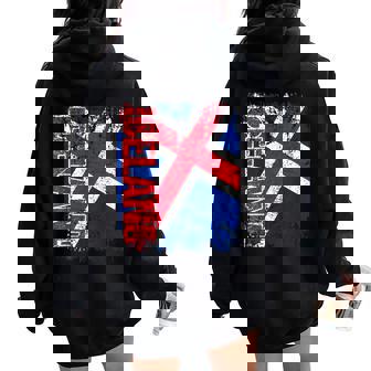 Islanda Bandiera Uomini Donne Bambini Islanda Felpa con cappuccio oversize da donna con stampa posteriore - Novitaregali