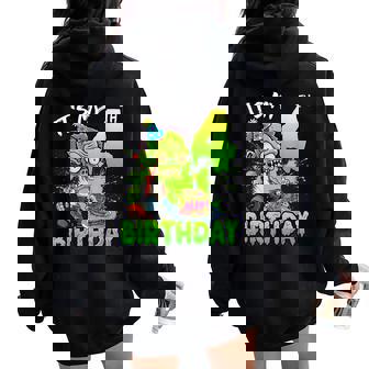 It's My 4Th Birthday Zombie Lover 4 Year Old Boys Girls Women Oversized Hoodie Back Print | Mazezy