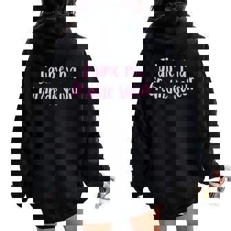 J'aime Ma Grande Sœur Famille De Fille Inscription Rose Women Oversized Hoodie Back Print - Cadeauxyz
