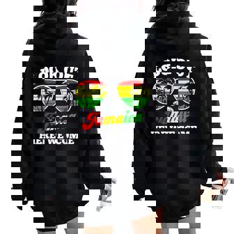 Jamaica Look Out Jamaica Here We Come Family Women Women Oversized Hoodie Back Print | Mazezy