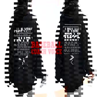 Je Ne Crie Pas Que C'est Maoix D'entraîneur De Baseball Sweat à capuche oversize pour femme avec imprimé dans le dos - Cadeauxyz