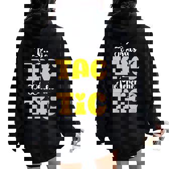 Je Suis Tac Je Cherche Tic Déguisement Tic Et Tac Duo Sweat à capuche oversize pour femme avec imprimé dans le dos - Cadeauxyz