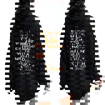 Je Suis Une Tata Et Marraine Qui Déchire Filleul Marraine Sweat à capuche oversize pour femme avec imprimé dans le dos - Cadeauxyz