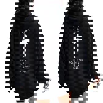 Jesus Cross Christian I Can't But I Know A Guy Women Oversized Hoodie Back Print - Thegiftio