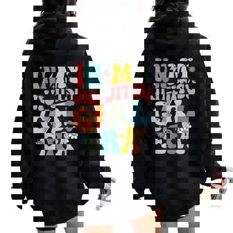 In My Jiu Jitsu Girl Era Groovy Jiu Jitsu Girls Retro Women Oversized Hoodie Back Print | Mazezy