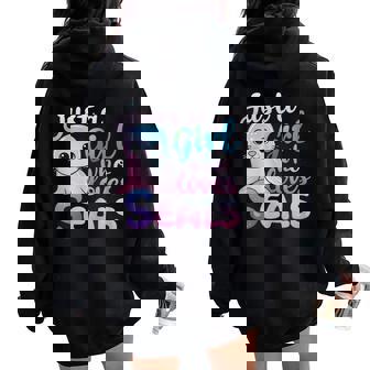 Just A Girl Who Loves Seals Seal Lover Girl Women Oversized Hoodie Back Print | Seseable FR