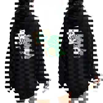 Be Kind Teacher Anti-Bullying Dino Kindness Boys Women Oversized Hoodie Back Print - Thegiftio UK