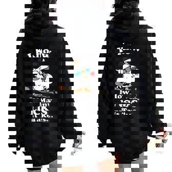 I Know How Many Licks It Takes – Lollipop Joke Owl Graphic Women Oversized Hoodie Back Print - Seseable