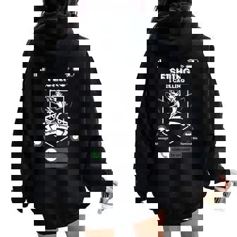 La Pesca Está Llamando Pantalla De Teléfono Fisherman Holiday Women Oversized Hoodie Back Print - Regaloses