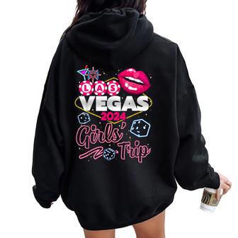 Las Vegas Nevada Party Girls Trip 2024 Vacation Trip Women Oversized Hoodie Back Print | Seseable UK