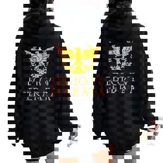 Legioi Ferrata Roman Legion Spqr Women Oversized Hoodie Back Print - Regaloses