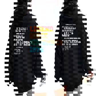 Leyenda Desde Noviembre De 1979 Regalos Para Niños De 45 Años Cuello Women Oversized Hoodie Back Print - Regaloses