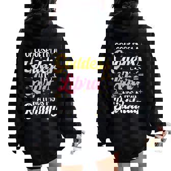 Libra Birthday Libra Goddess Queen Its My Birthday Women Oversized Hoodie Back Print - Thegiftio UK