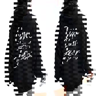 Lindo Regalo De Entrenamiento Cristiano Para Es Divertido Gimnasio Y Jesús Women Oversized Hoodie Back Print - Regaloses