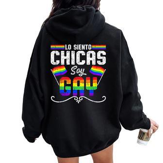 Lo Siento Chicas Soy Gay Lgbt Fiesta Hombre Regalo Women Oversized Hoodie Back Print - Regaloses
