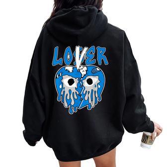 Loser Lover Drip Military Blue 4S Matching For Women Women Oversized Hoodie Back Print - Thegiftio UK