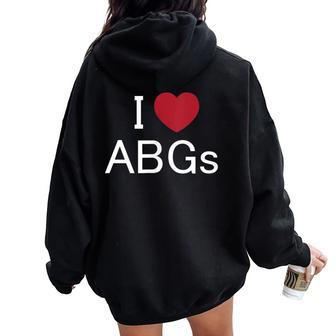I Love Abgs Asian Baby Girl Bubble Tea Boba Cute Women Oversized Hoodie Back Print - Monsterry