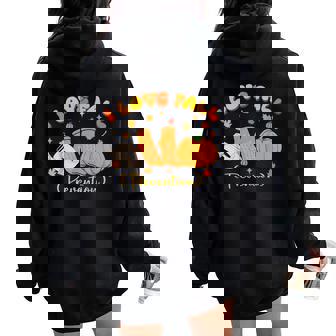 I Love Fall Prevention Nurse Fall Physical Therapy Women Oversized Hoodie Back Print - Thegiftio