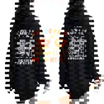 I Love Fall Prevention Pumpkin Physical Therapy Pt Pta Women Oversized Hoodie Back Print - Thegiftio UK